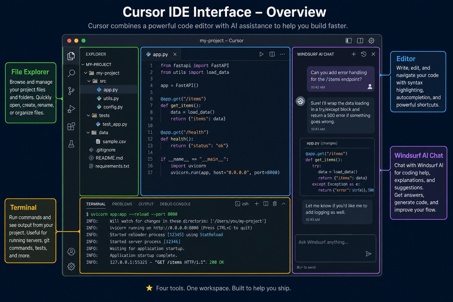 Key Sections of Cursor