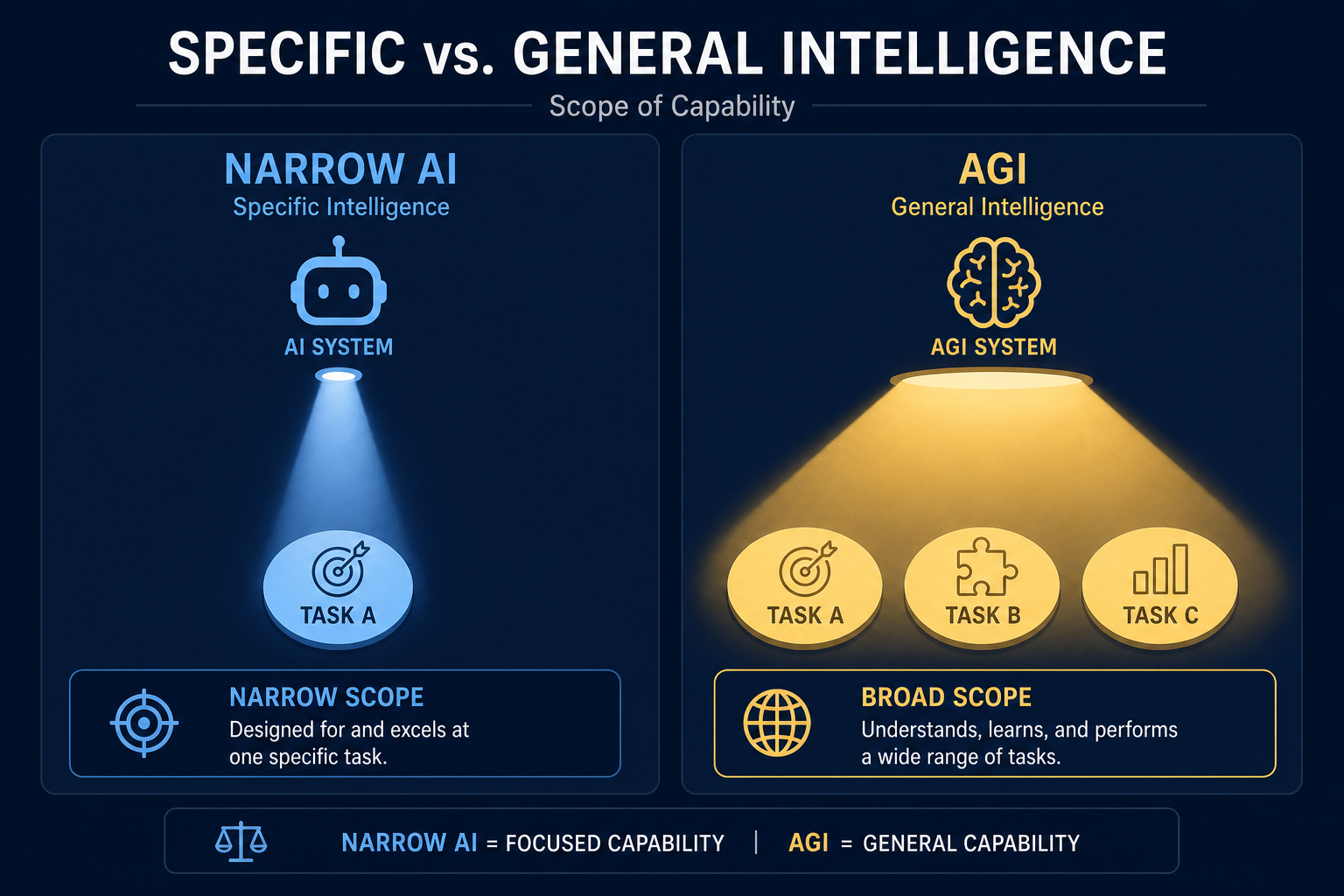 Narrow AI vs. AGI: A Fundamental Difference